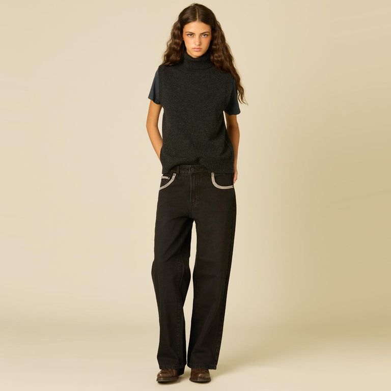 NICOLI Pantalón 100% Algodón Mujer