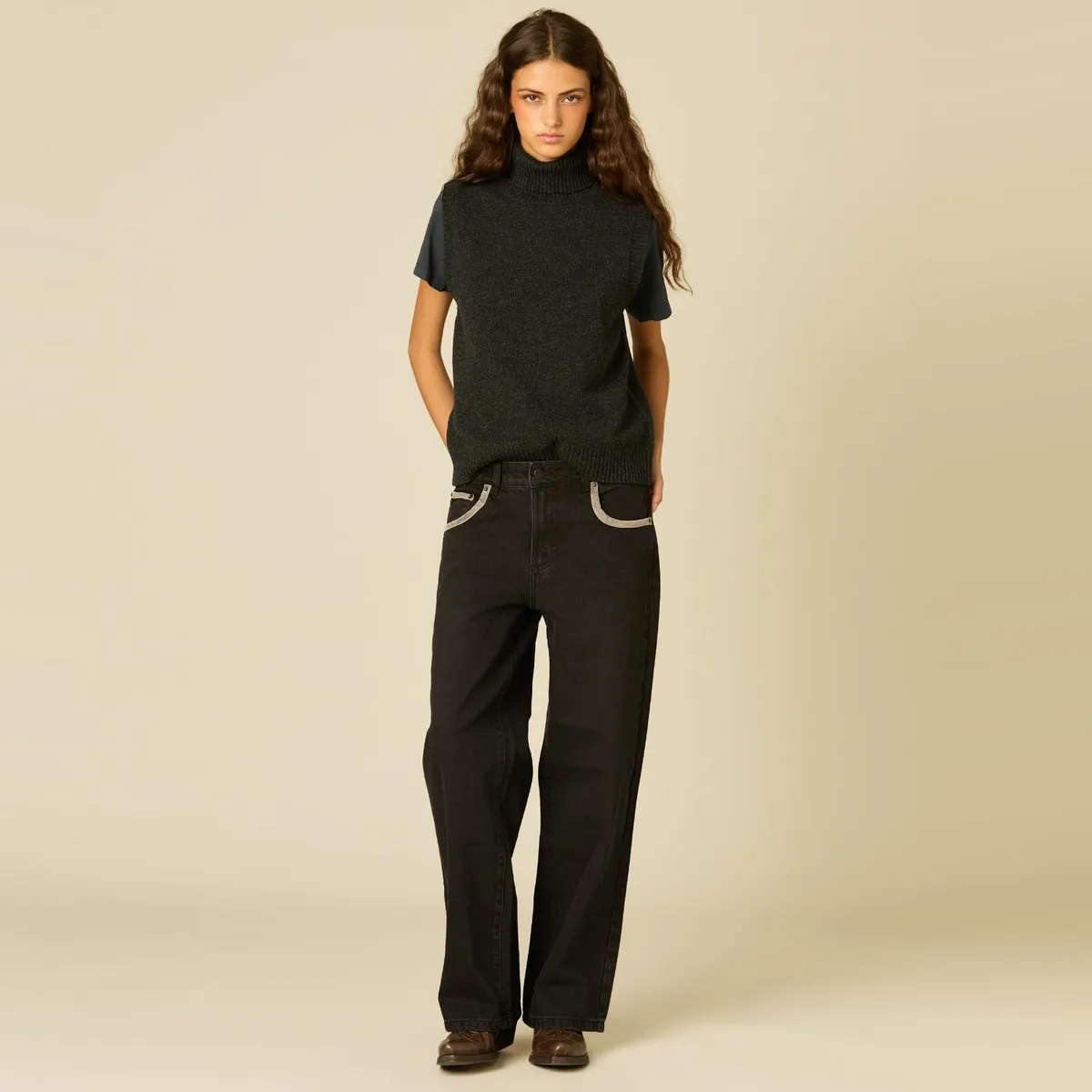 NICOLI - Pantalón 100% Algodón Mujer Nicoli