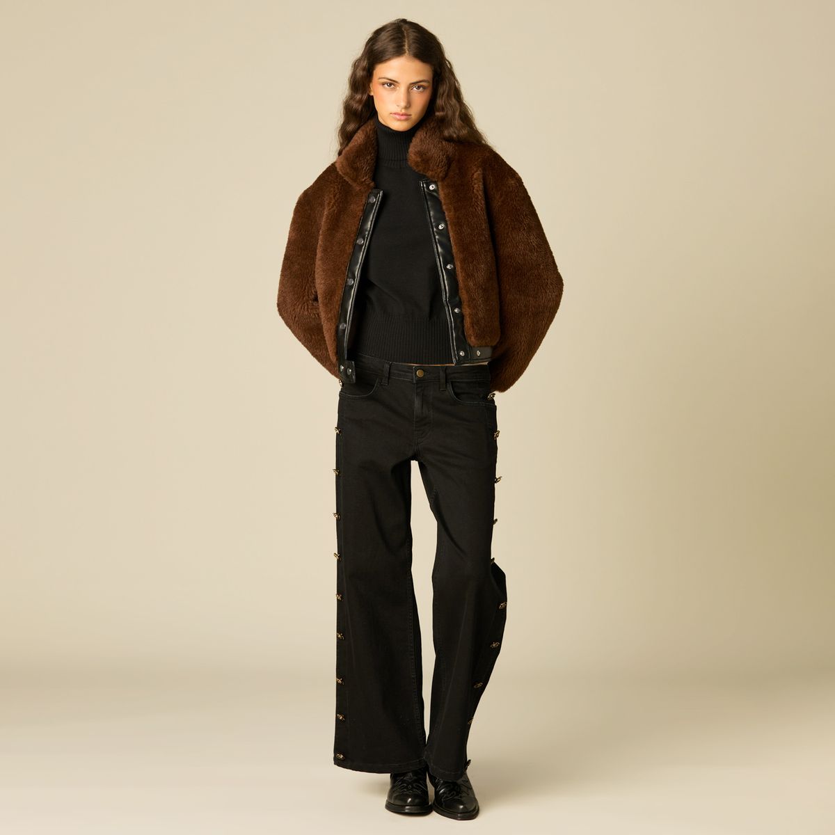 NICOLI - Chaqueta Peluda Mujer Nicoli