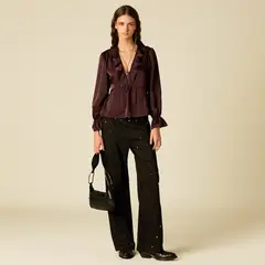 NICOLI - Blusa Volantes Mujer