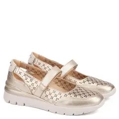 PIKOLINOS - Zapatilla Urbana Mujer Dorada Cuero