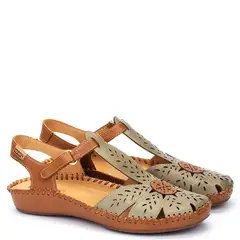 PIKOLINOS - Sandalia Mujer Verde Cuero