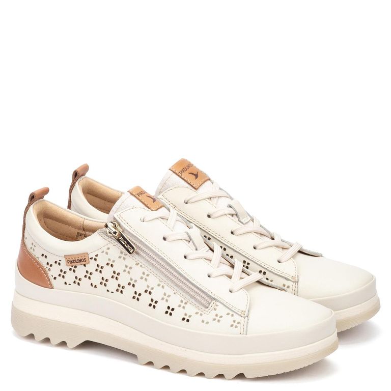 Zapatilla Urbana Mujer Beige Cuero