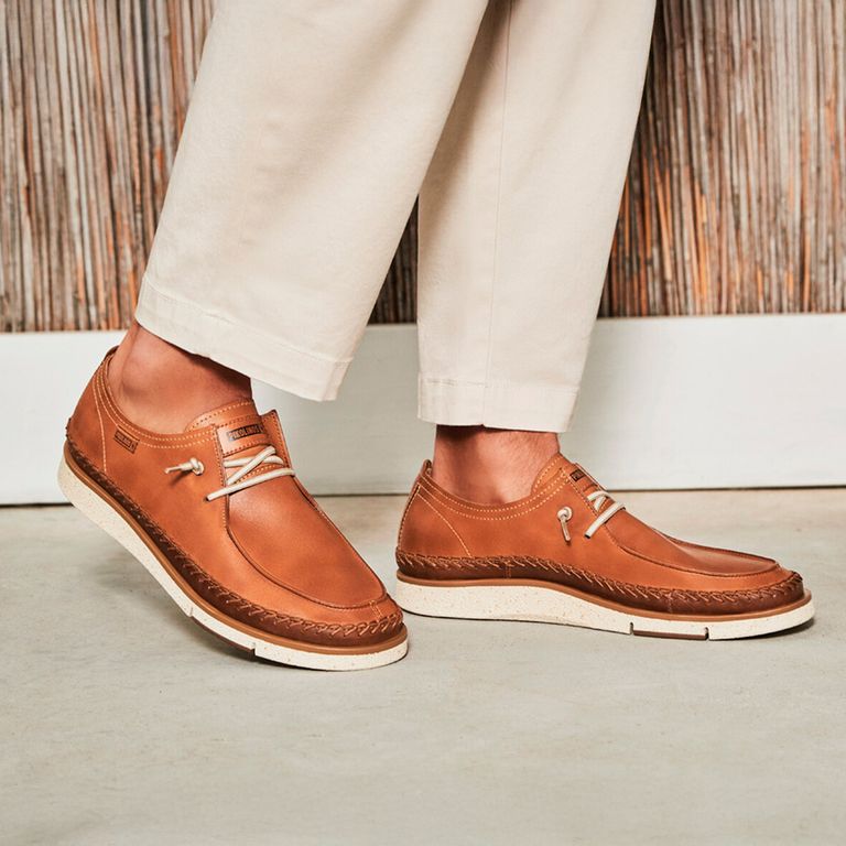 Zapato Casual Hombre Café Cuero