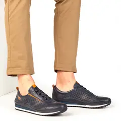 PIKOLINOS - Zapatilla Urbana Hombre Azul Cuero