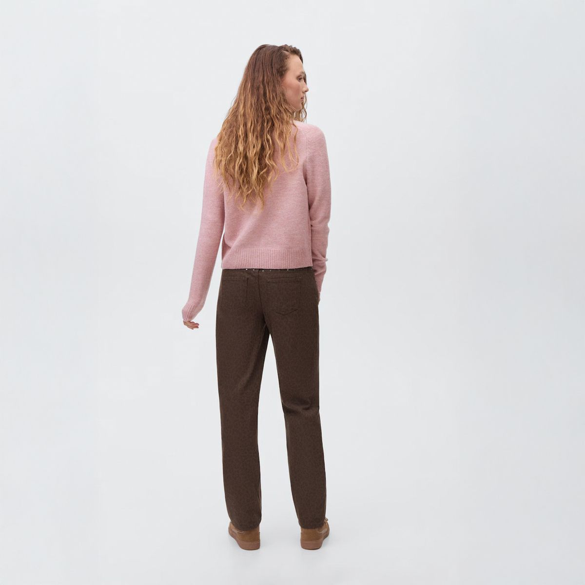 MANGO TEEN - Jeans Wide Leg Leopardo Mujer Mango Teen