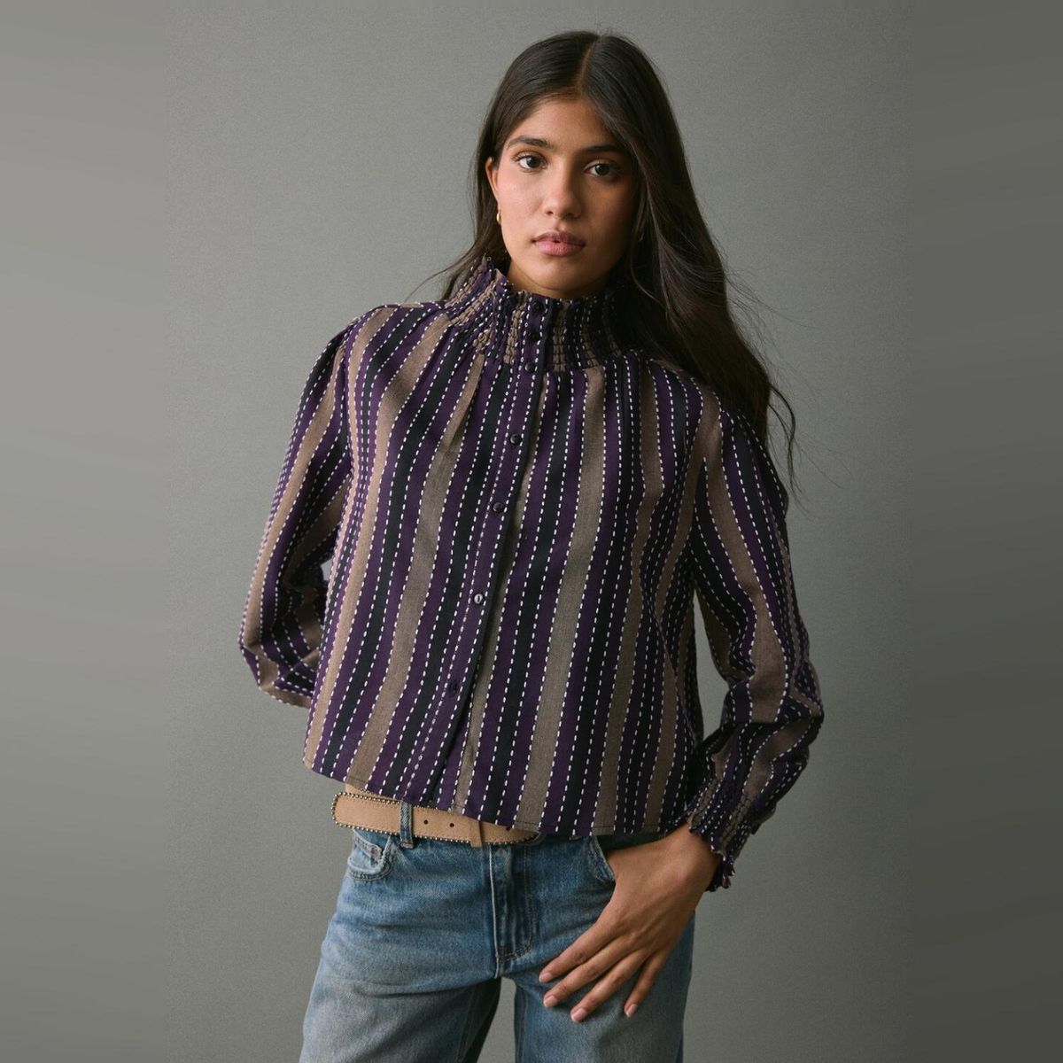 MANGO TEEN - Blusa Rayas Detalles Bordados Mujer Mango Teen