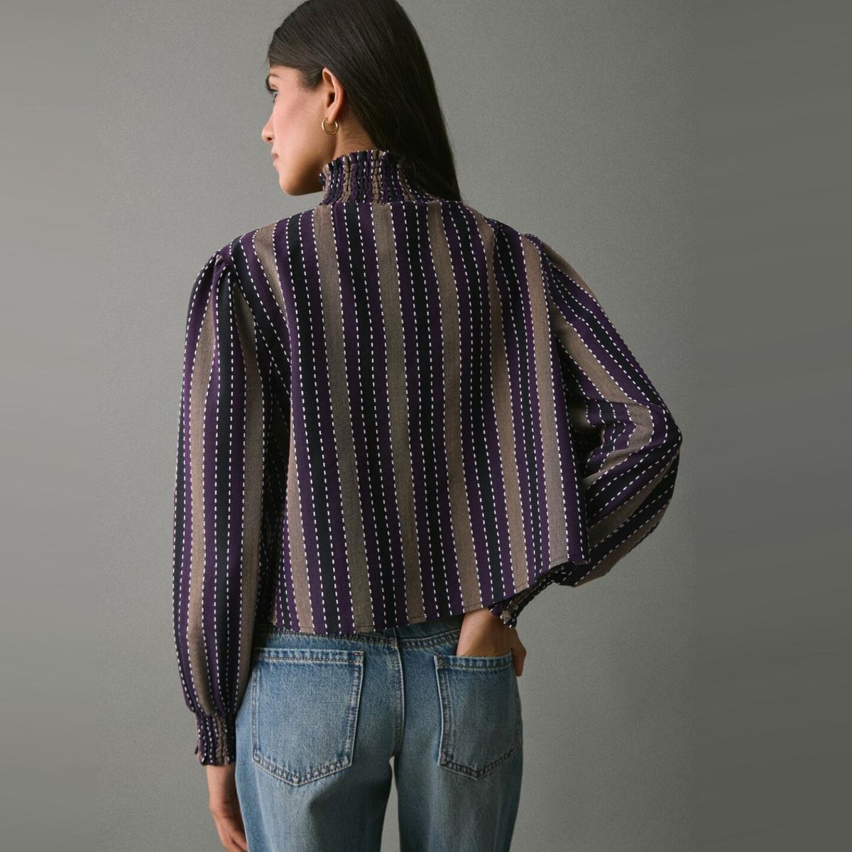 MANGO TEEN - Blusa Rayas Detalles Bordados Mujer Mango Teen