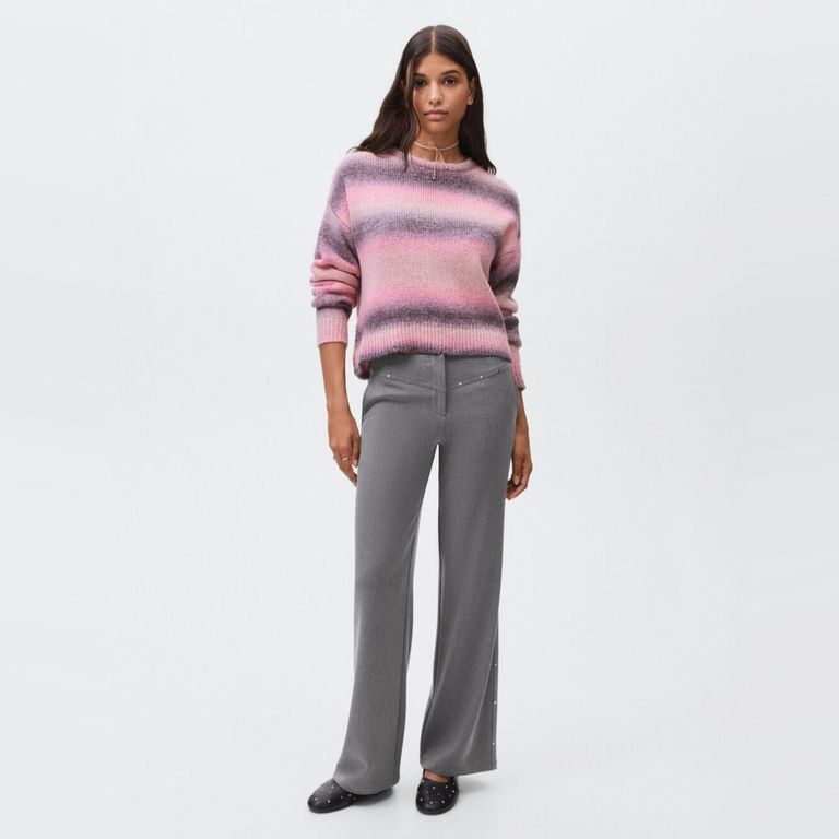 MANGO TEEN Pantalón Low Waist Tachas Mujer