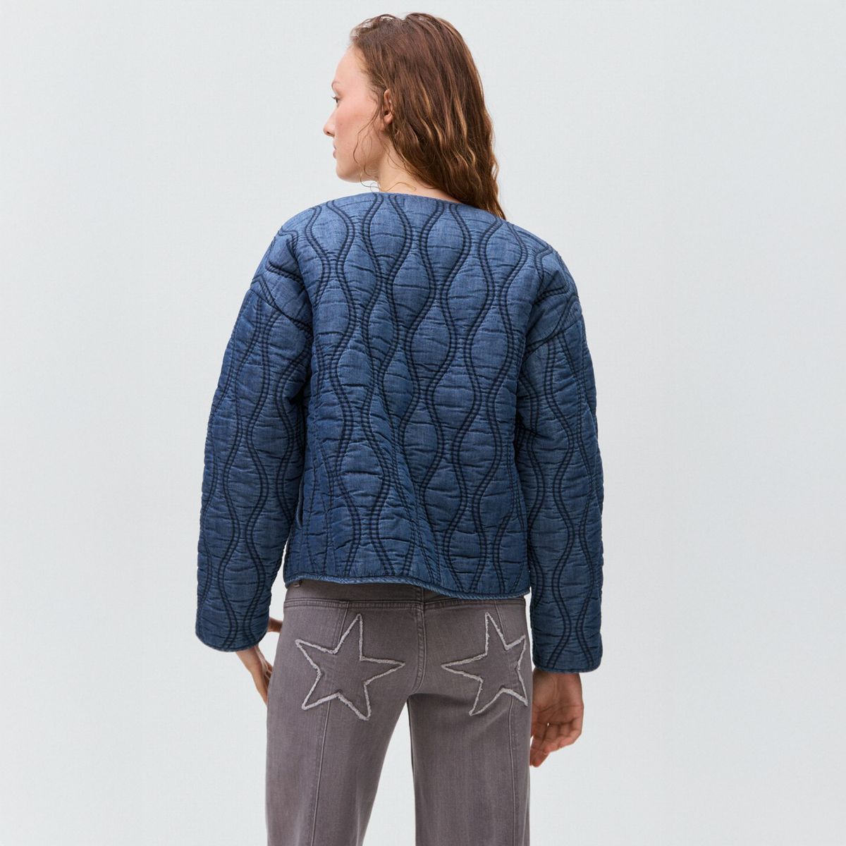 MANGO TEEN - Chaqueta Acolchada Denim Mujer Mango Teen