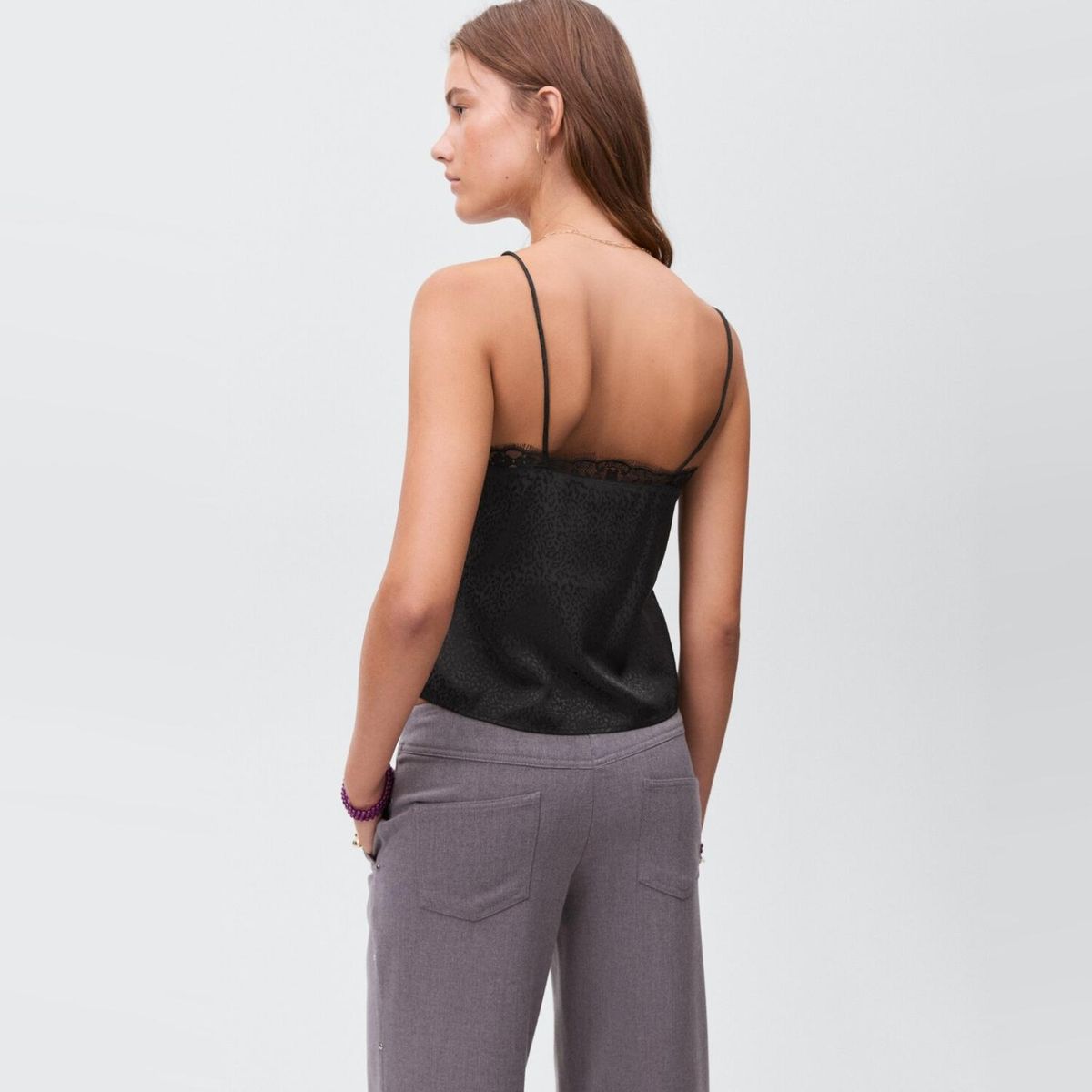MANGO TEEN - Blusa Lencero Leopardo Mujer Mango Teen