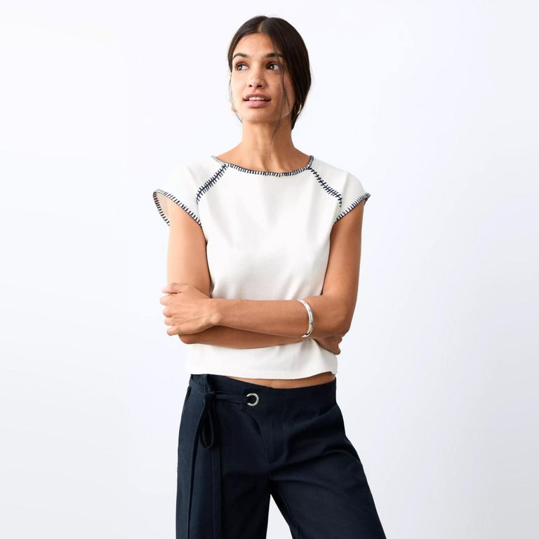 Top Contrast Mujer