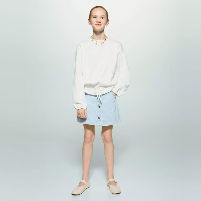 Falda Vaquera Botones Niña