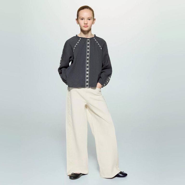 Blusa Algodón Bordado Niña