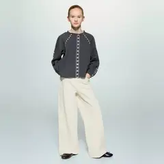 MANGO KIDS - Blusa Algodón Bordado Niña