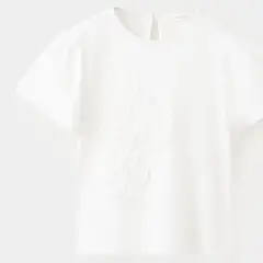 MANGO KIDS - Polera Flores Relieve Niña