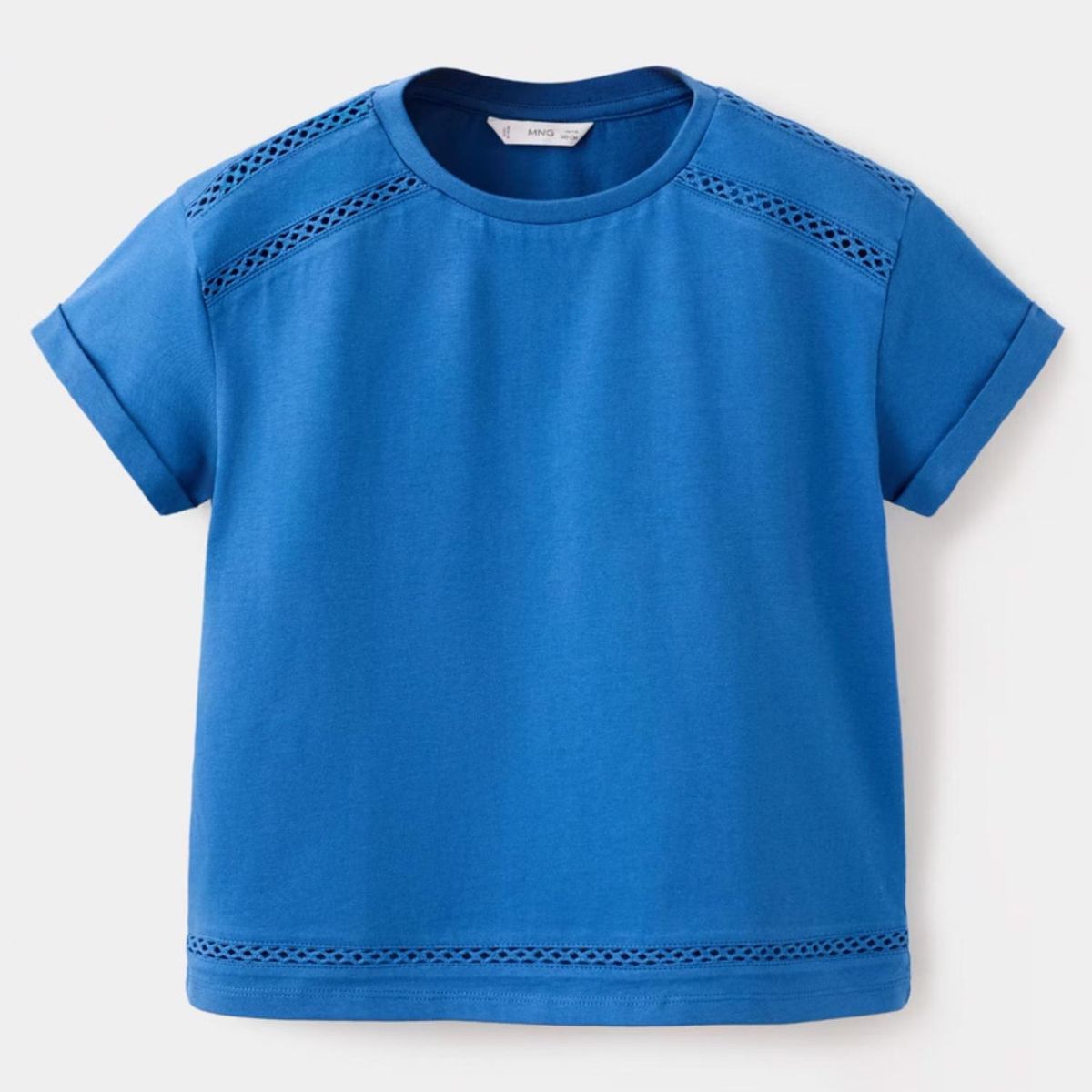 MANGO KIDS - Polera Detalles Calados Niña Mango Kids