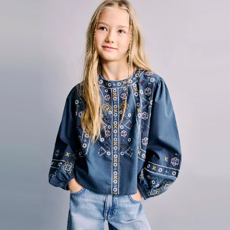 Blusa Detalle Abalorios Niña