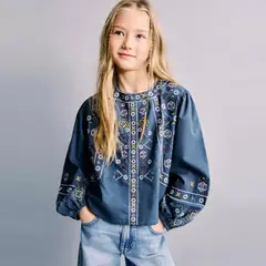 MANGO KIDS - Blusa Detalle Abalorios Niña