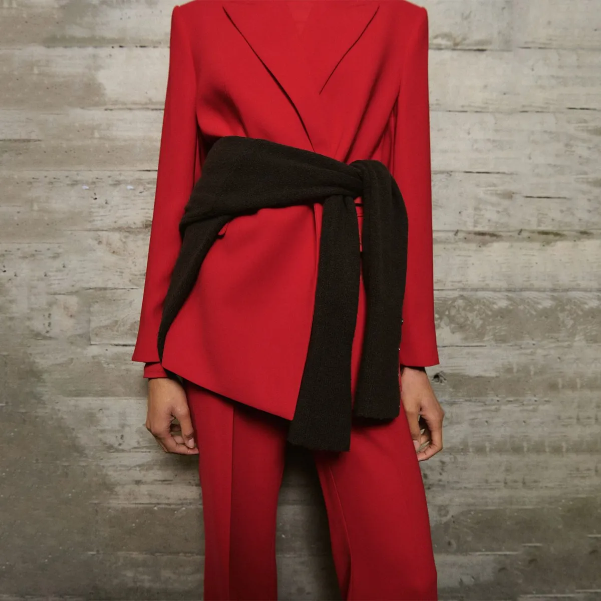 MANGO - Blazer Traje Fular Mujer Mango
