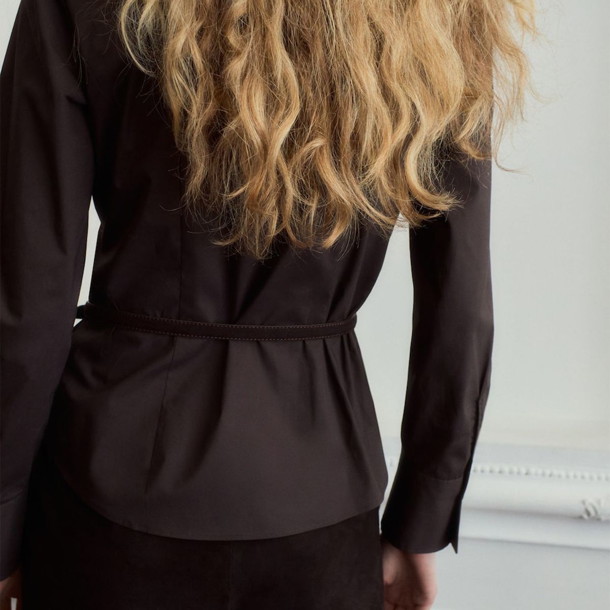 MANGO - Blusa Popelín Entallada Mujer Mango