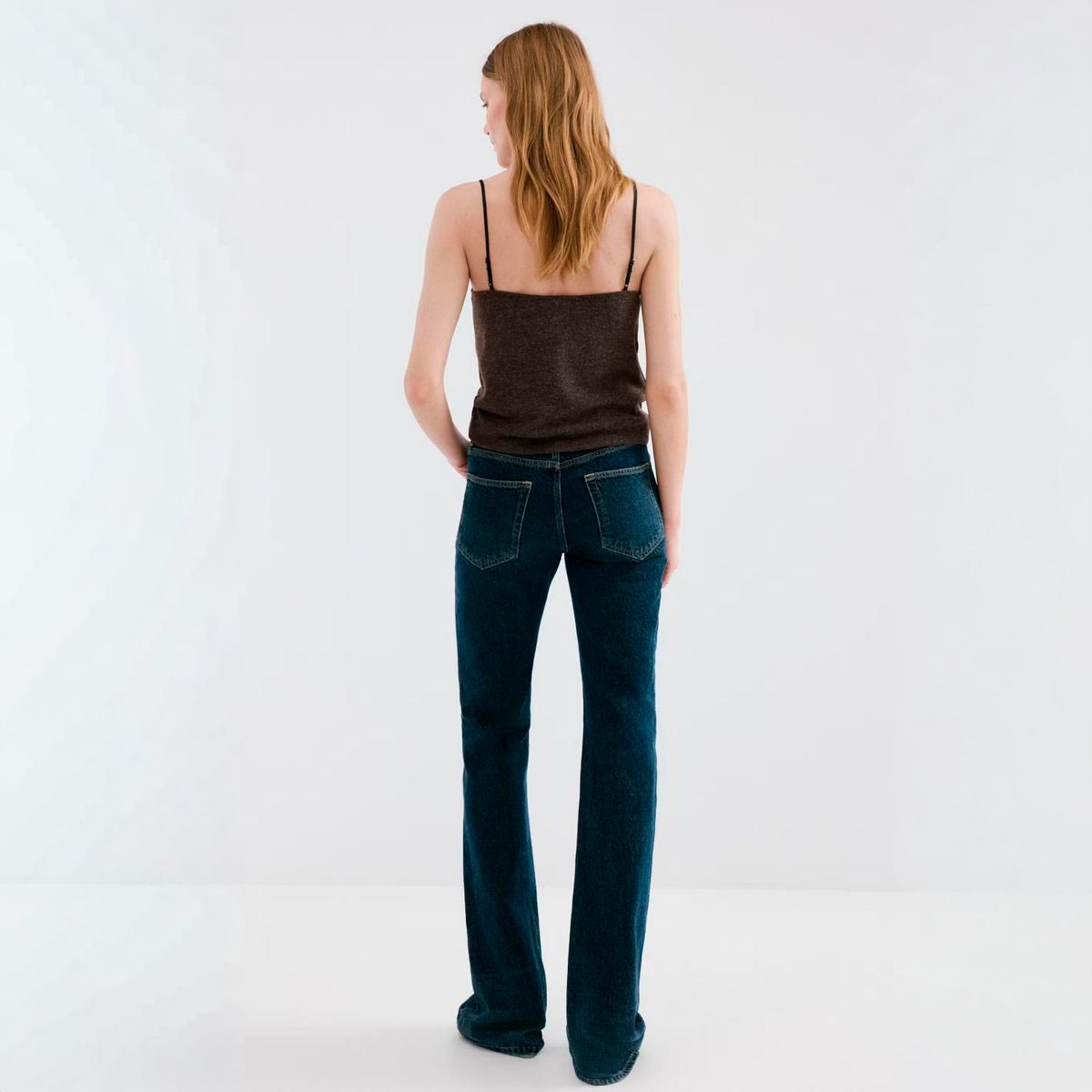 MANGO - Polera Escote Encaje Mujer Mango