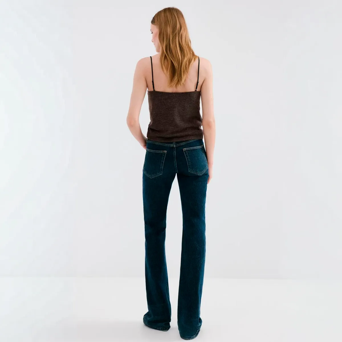 MANGO - Polera Escote Encaje Mujer Mango