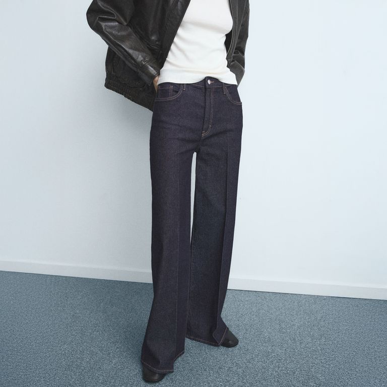 Jeans Elise Wide Leg Tiro Alto Mujer