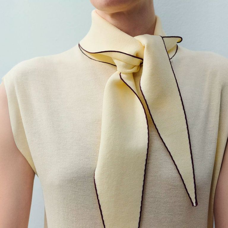 Polera Punto Detalle Pañuelo Mujer