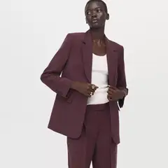 MANGO - Blazer Traje Lyocell Mujer
