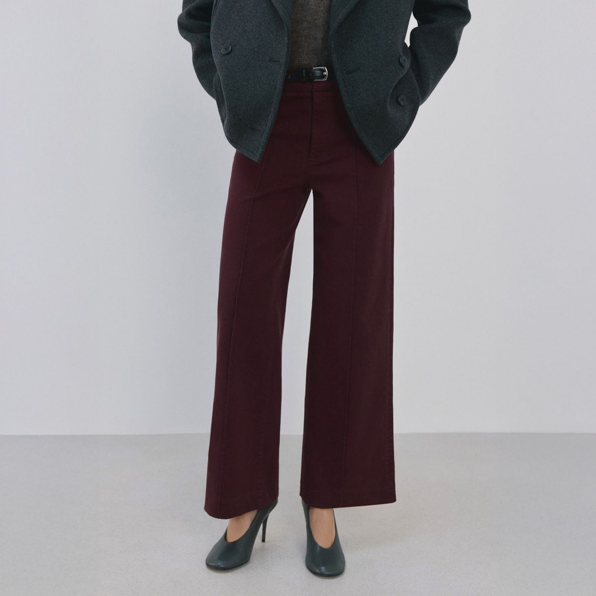 MANGO - Jeans Paloma Wide Leg Culotte Tiro Alto Mujer Mango