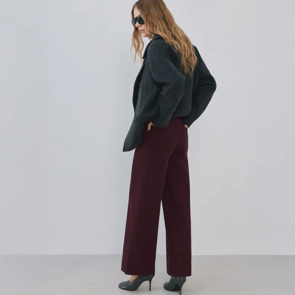 MANGO - Jeans Paloma Wide Leg Culotte Tiro Alto Mujer Mango