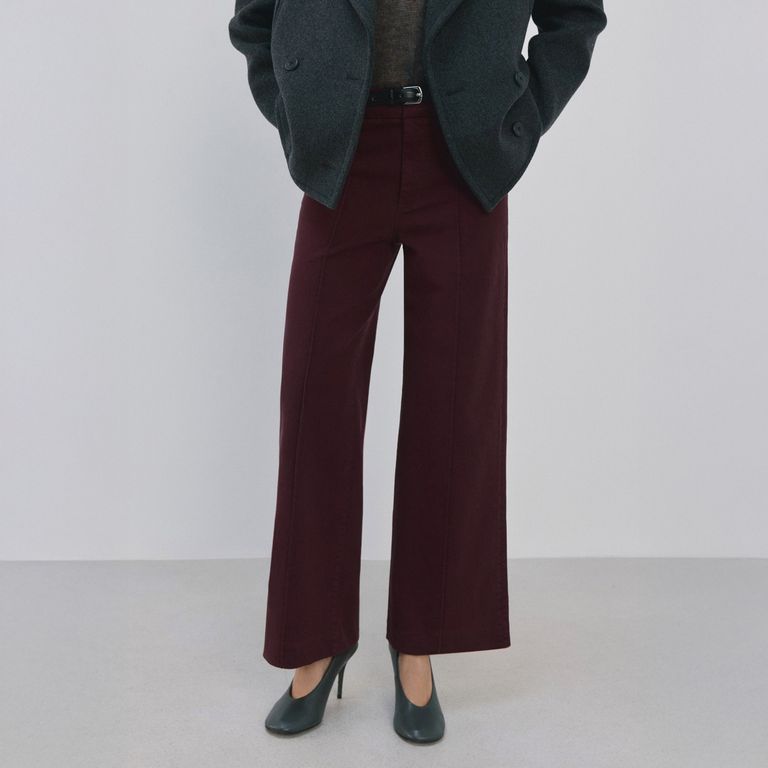 Jeans Paloma Wide Leg Culotte Tiro Alto Mujer