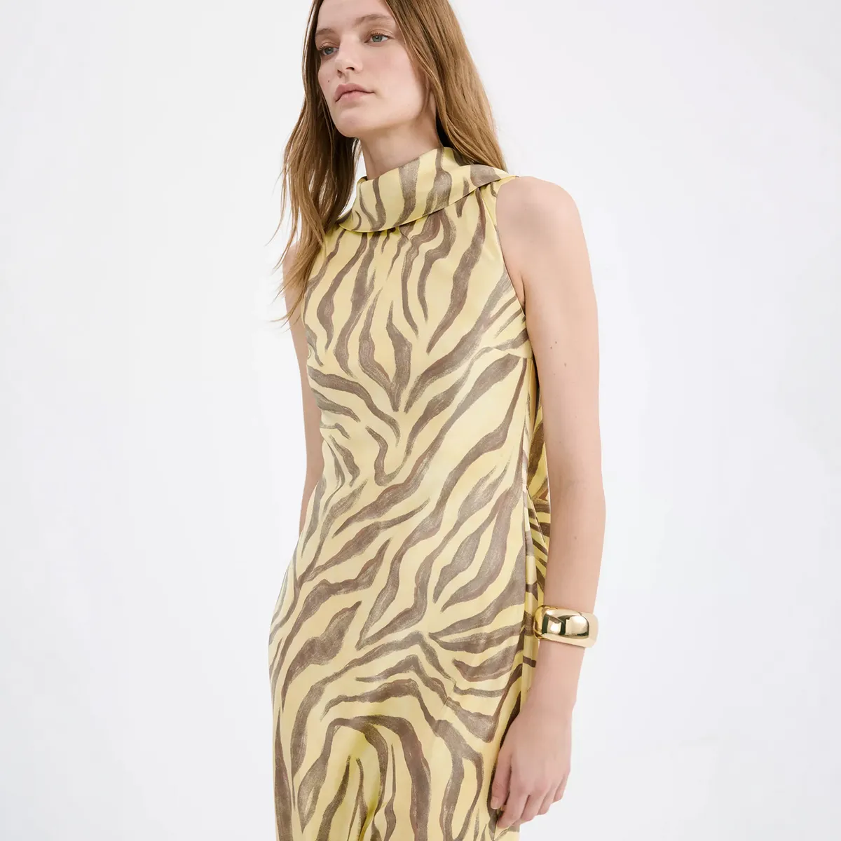 MANGO - Vestido Estampado Fular Mujer Mango