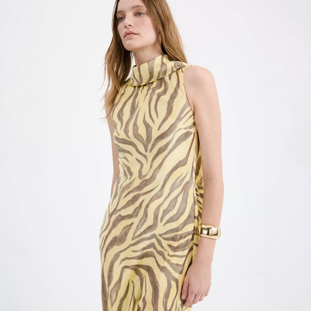 MANGO - Vestido Estampado Fular Mujer Mango