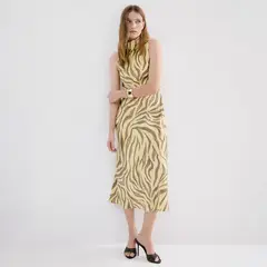 MANGO - Vestido Estampado Fular Mujer