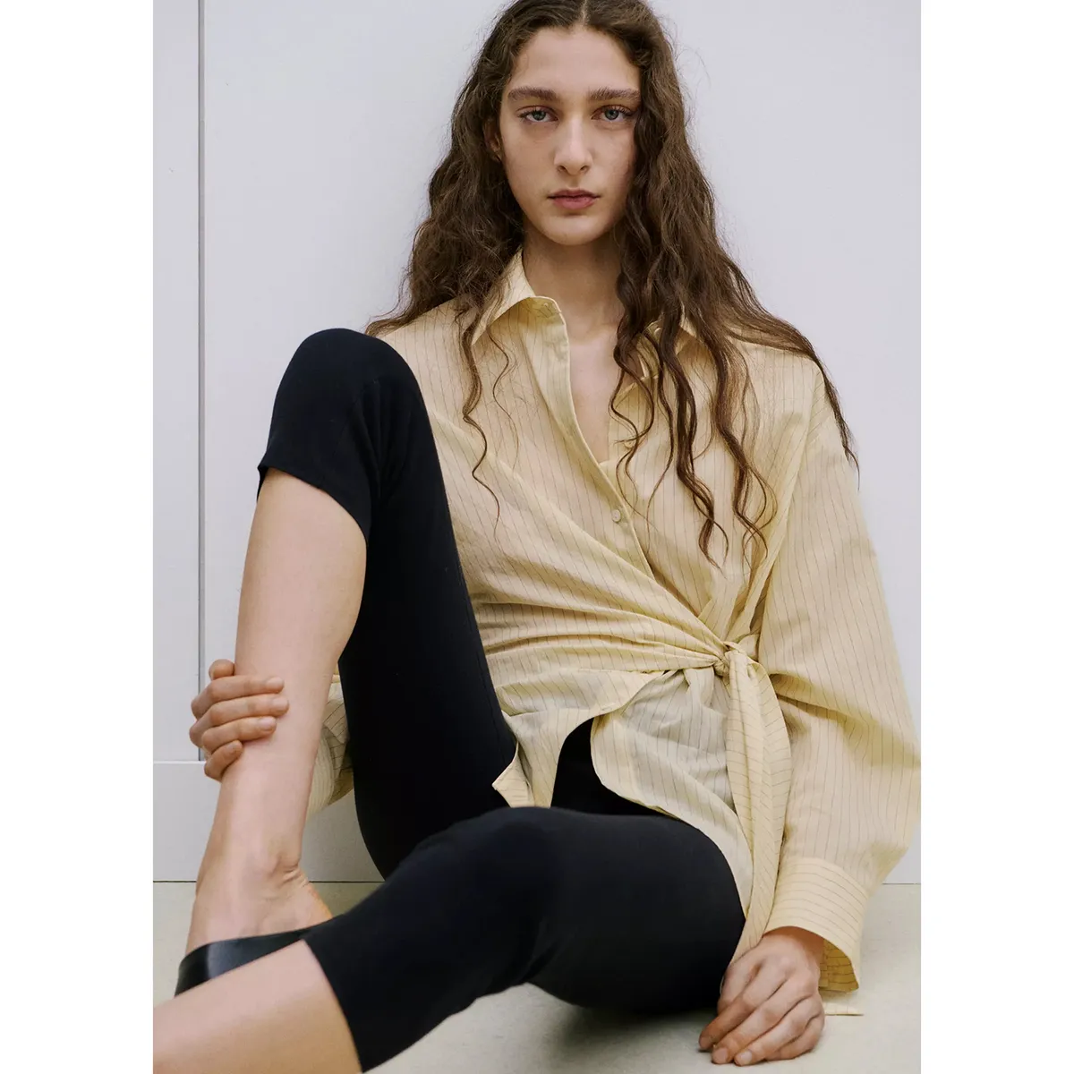 MANGO - Blusa Rayas Nudo Mujer Mango
