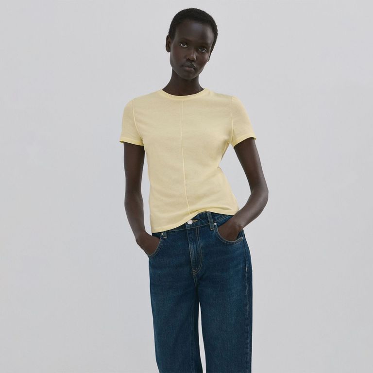 Polera Algodón Costuras Mujer