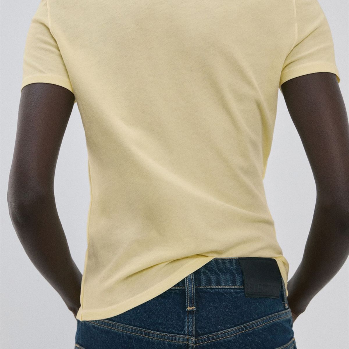 MANGO - Polera Algodón Costuras Mujer Mango