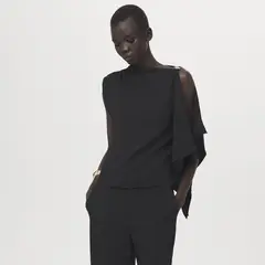 MANGO - Blusa Cuello Asimétrico Mujer