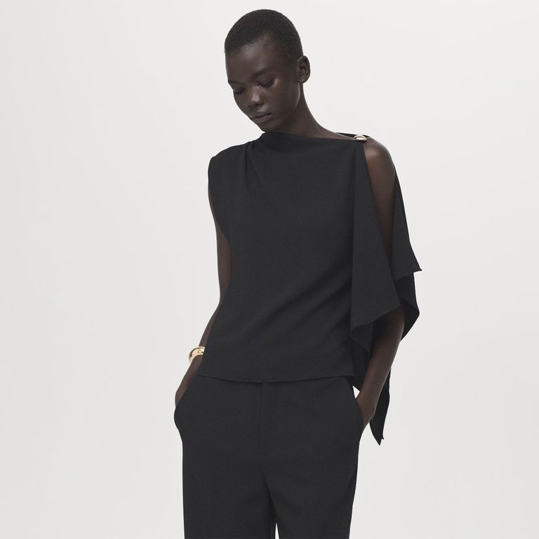 Blusa Cuello Asimétrico Mujer