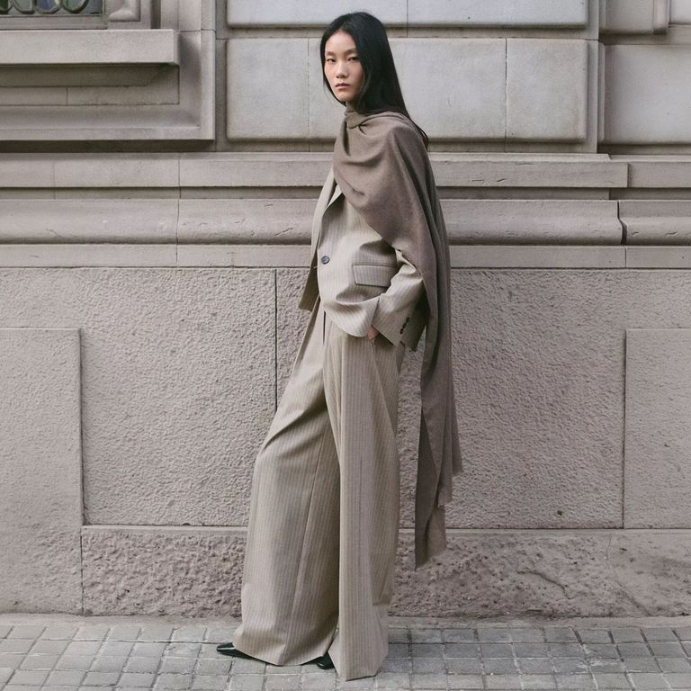 Pantalón Traje Mezcla de Lana Mujer
