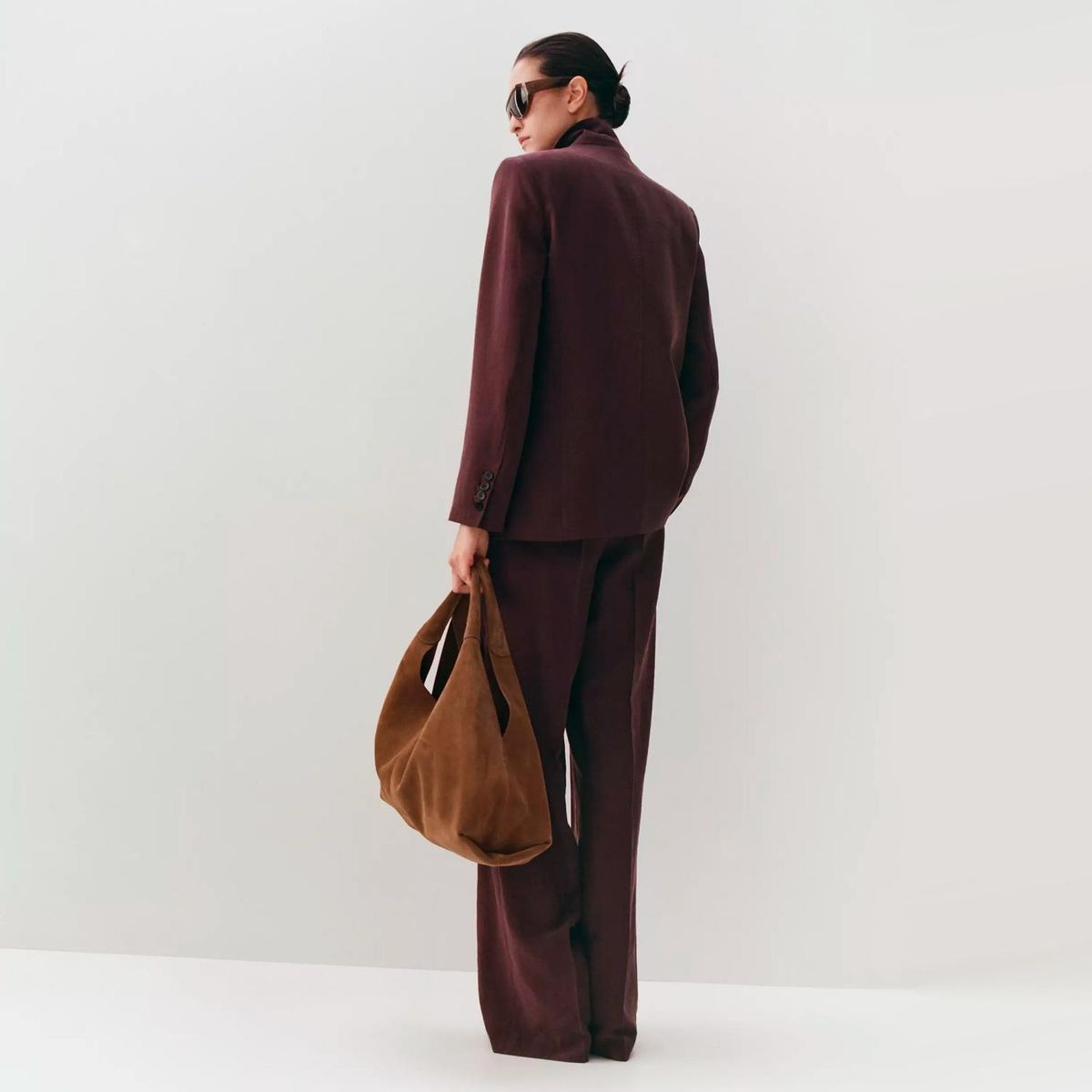 MANGO - Pantalón Lyocell Tiro Bajo Mujer Mango