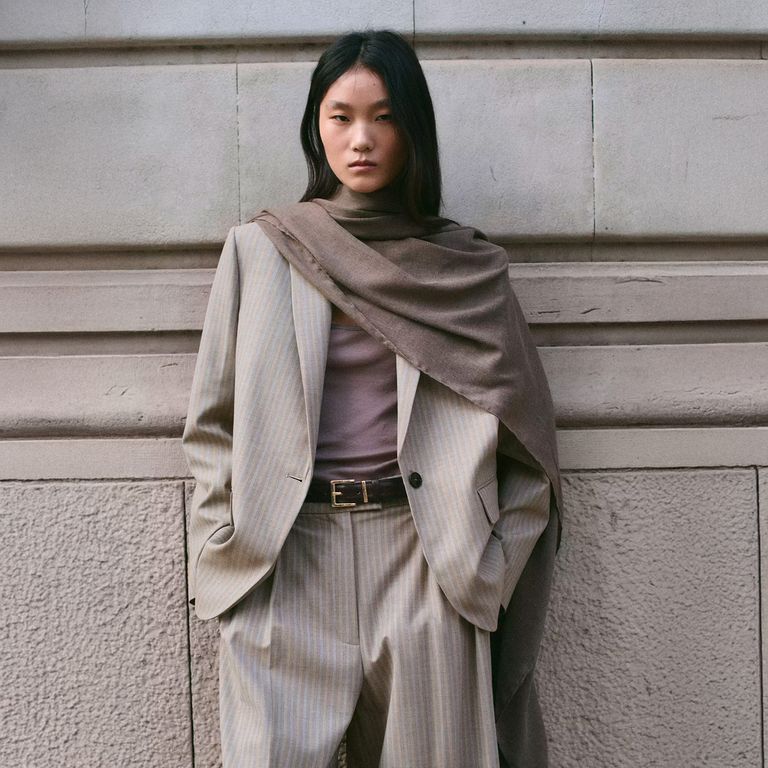 Blazer Traje Mezcla Lana Mujer