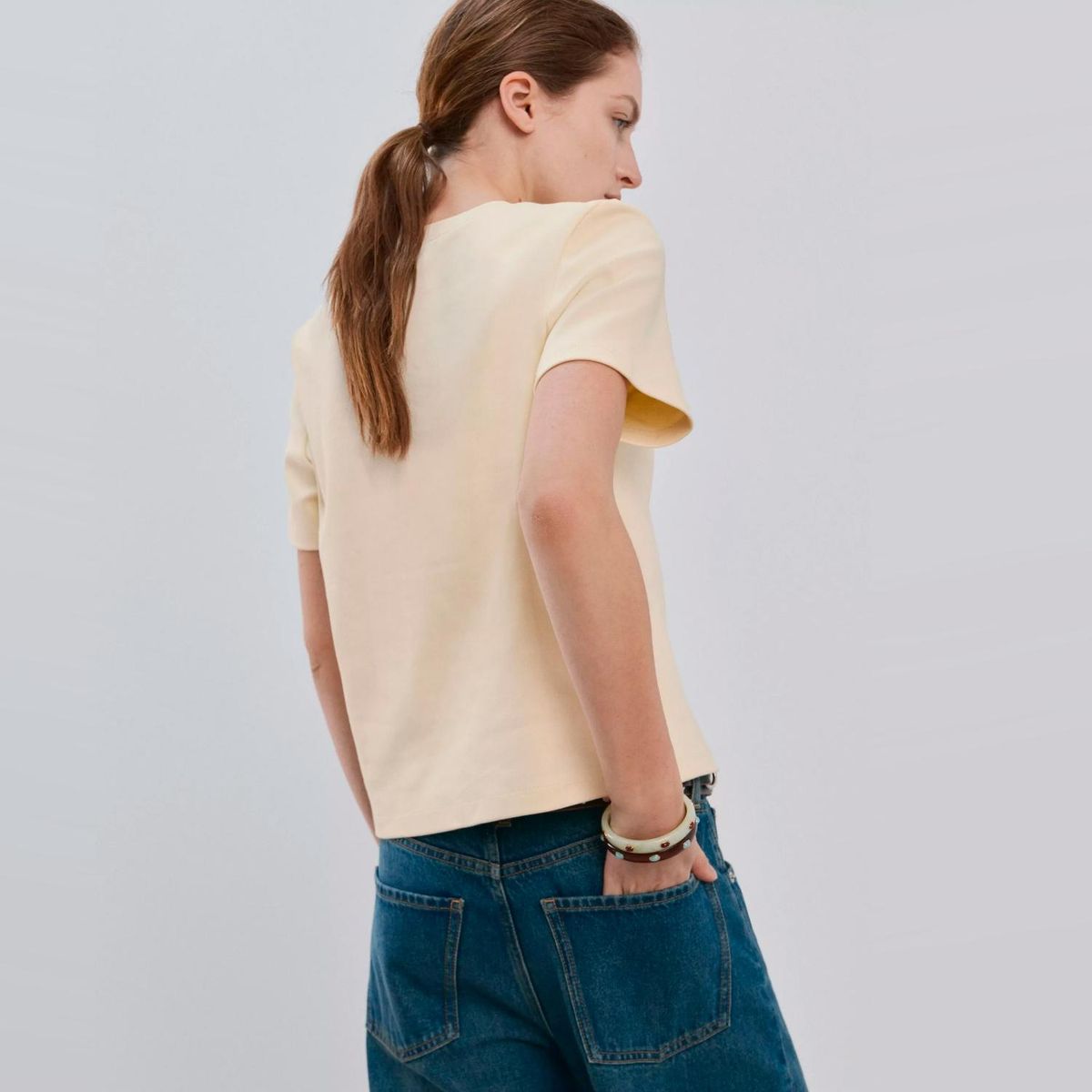 MANGO - Polera Algodón Manga Corta Mujer Mango