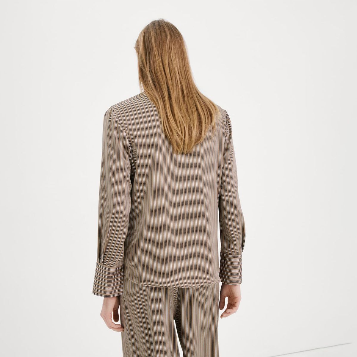 MANGO - Camisa Rayas Satinada Mujer Mango