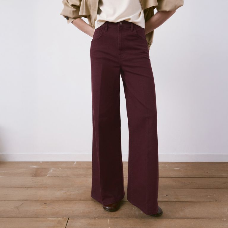 Jeans Elise Wide Leg Tiro Alto Mujer