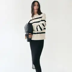 MANGO - Sweater Punto Rayas Mujer