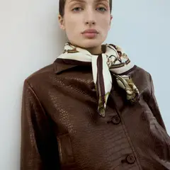 MANGO - Chaqueta Bomber Efecto Piel Coco Mujer