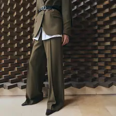 MANGO - Pantalón Recto Tiro Medio Mujer